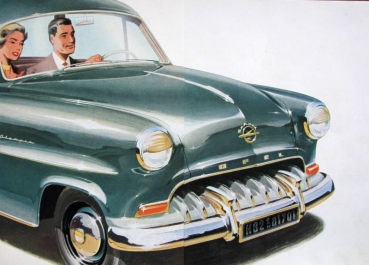 Opel Olympia Rekord Modelprogram 1954 Carbrochure (7560)